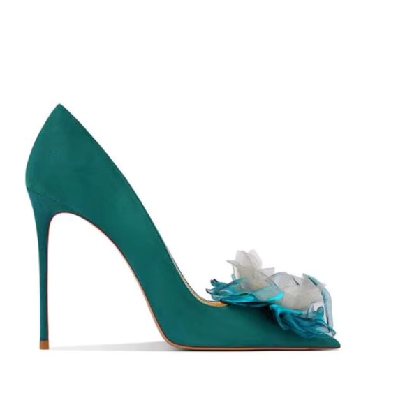 Monaco Stiletto EUR 41 Deep Teal - Picture 1 of 3